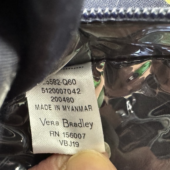 Vera Bradley Medium Travel Organizer Hanging Toiletry Bag Toucan Party Navy NEW - Picture 10 of 11